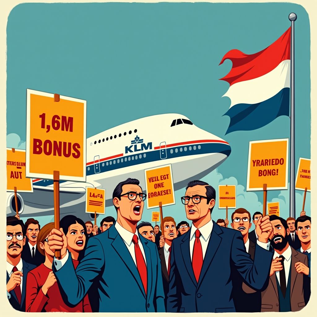 staat protesteert tegen miljoenenbonus klm-topvrouw
