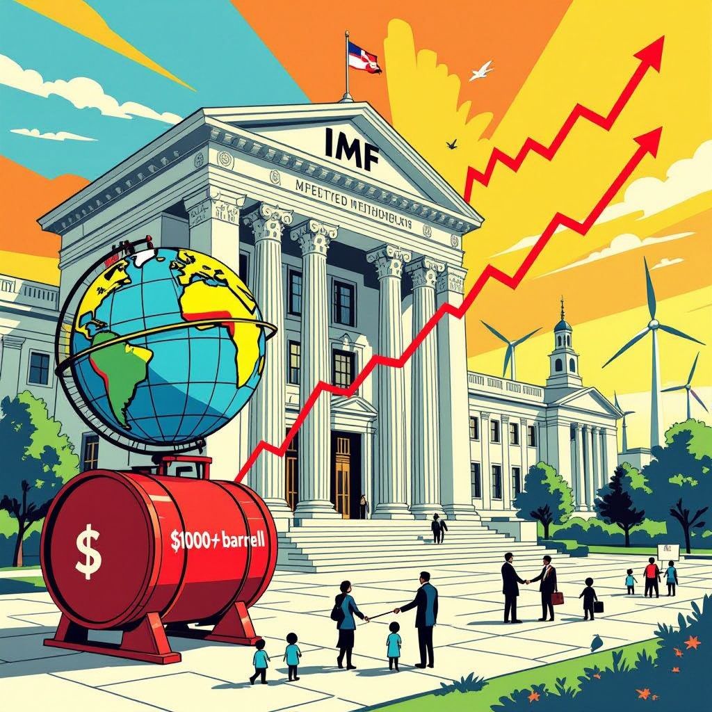 imf: stijgende olieprijs kan wereldwijde recessie ontketenen