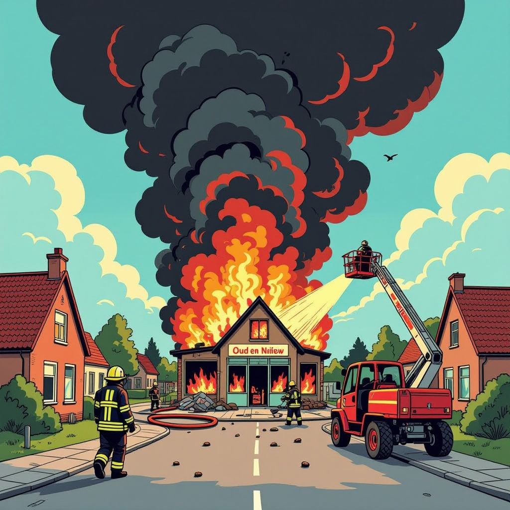 heftige brand in kringloopwinkel Sevenum trekt donkere wolk boven dorp