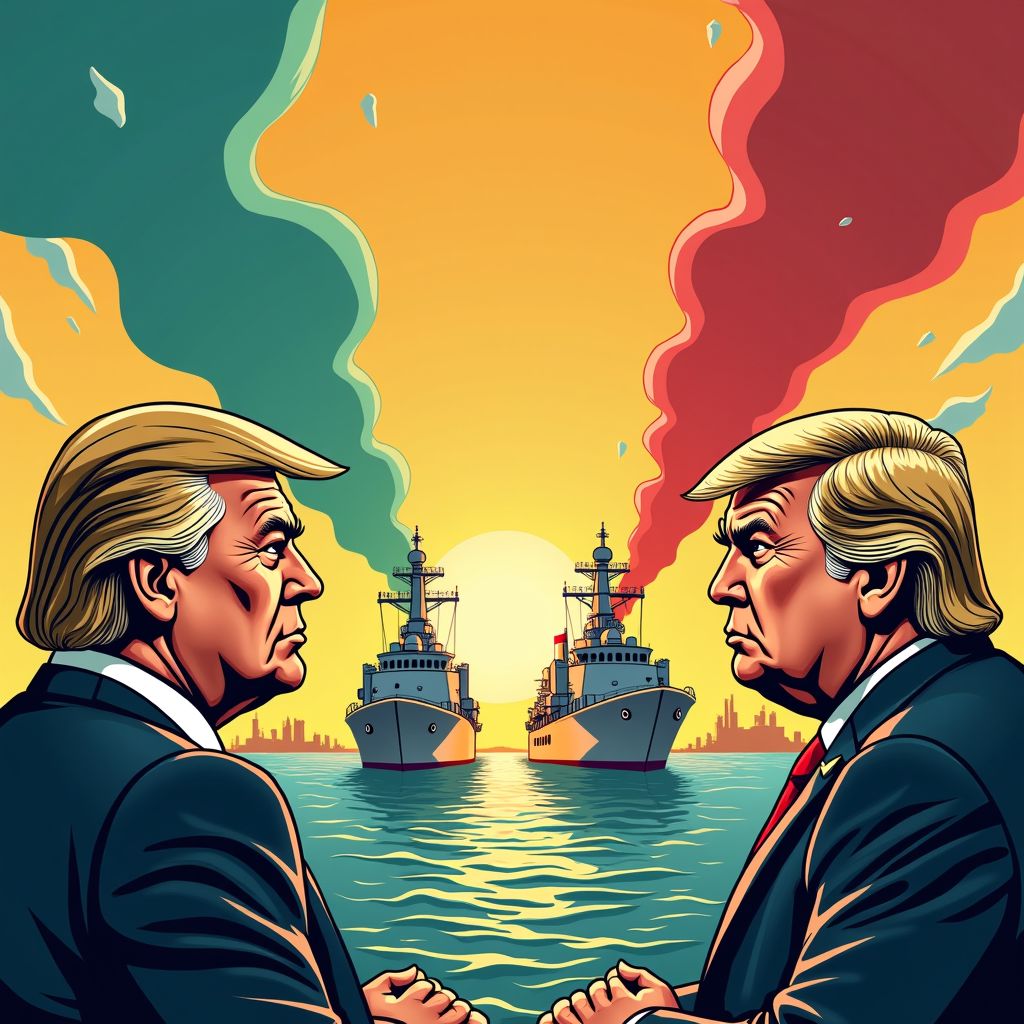 trump eskaleert druk op iran met dreigement over tweede oorlogsvloot