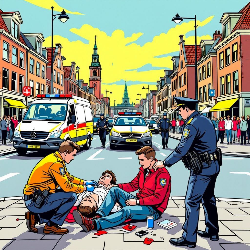 steekincident op het erasmusplein leidt tot snelle arrestatie