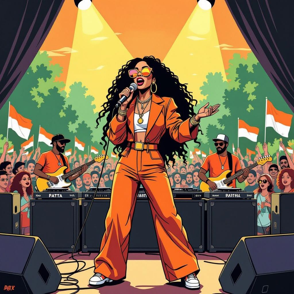 erykah badu verrast met kort optreden in amsterdamse westerpark