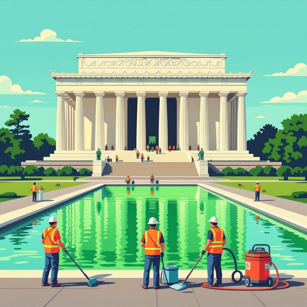 lincoln reflecting pool wordt groen: renovatie en technologie onder een vergrootglas