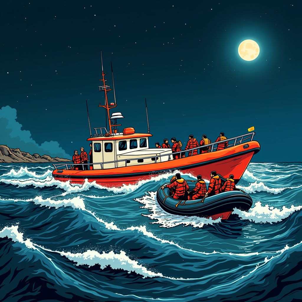 botsing op zee kost 15 levens: chaos na confrontatie tussen kustwacht en migrantenboot