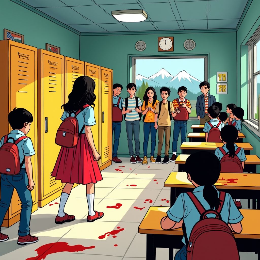 tiener in jurk veroorzaakt bloedbad op school in kleine canadese gemeenschap