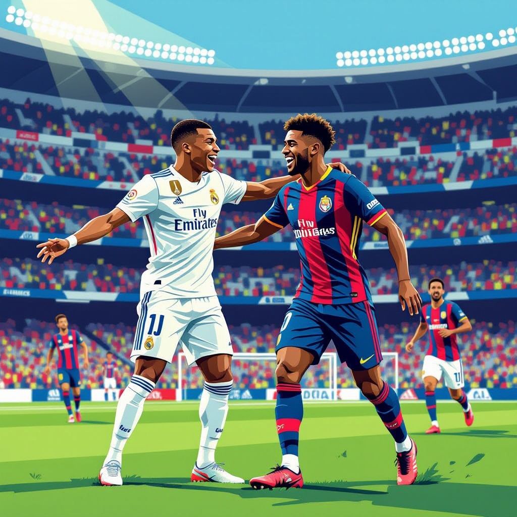 mbappé en vinícius schieten madrid dichterbij barça