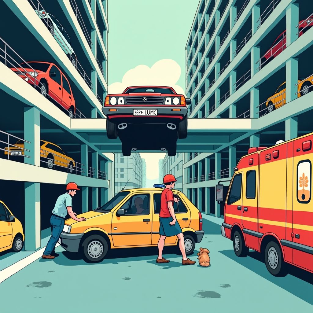 vrouw aangereden in parkeergarage LUMC en belandt onder auto