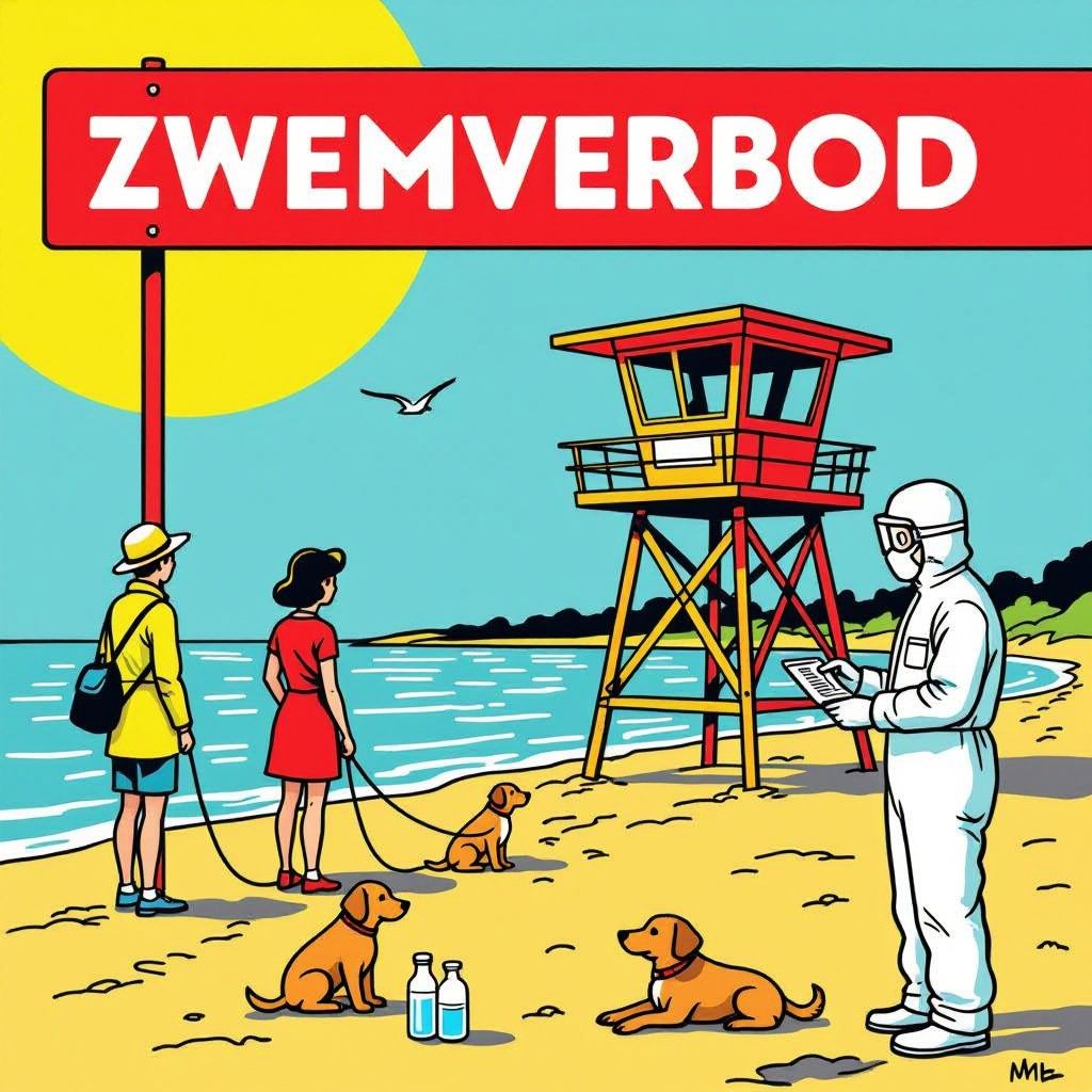 zwemverbod bij deel almeerderstrand na dode en zieke honden