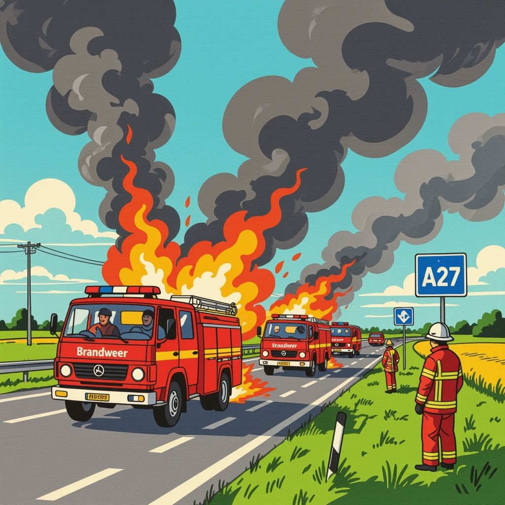 snelle inzet stopt felle bosbrand langs a27 bij oosterhout