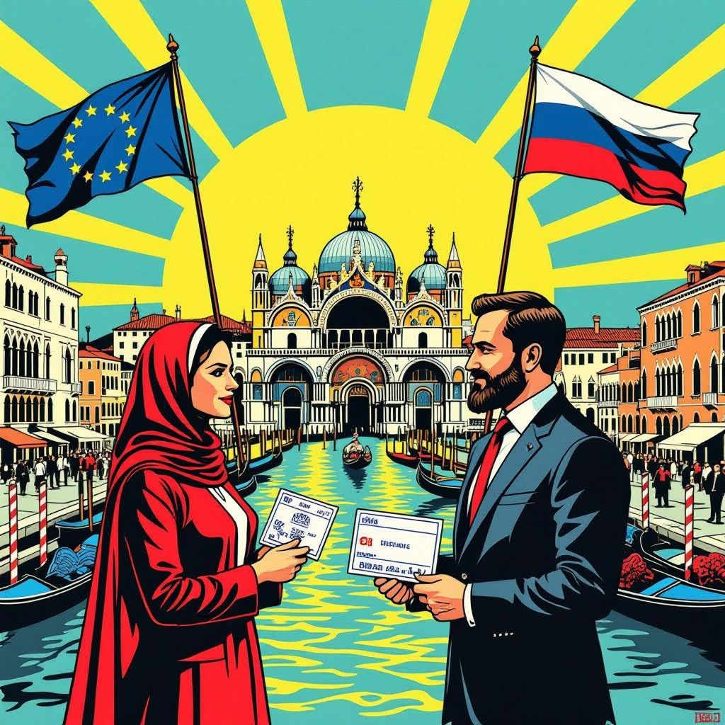 eu dreigt financiering van venetië biënnale in te trekken vanwege rusland