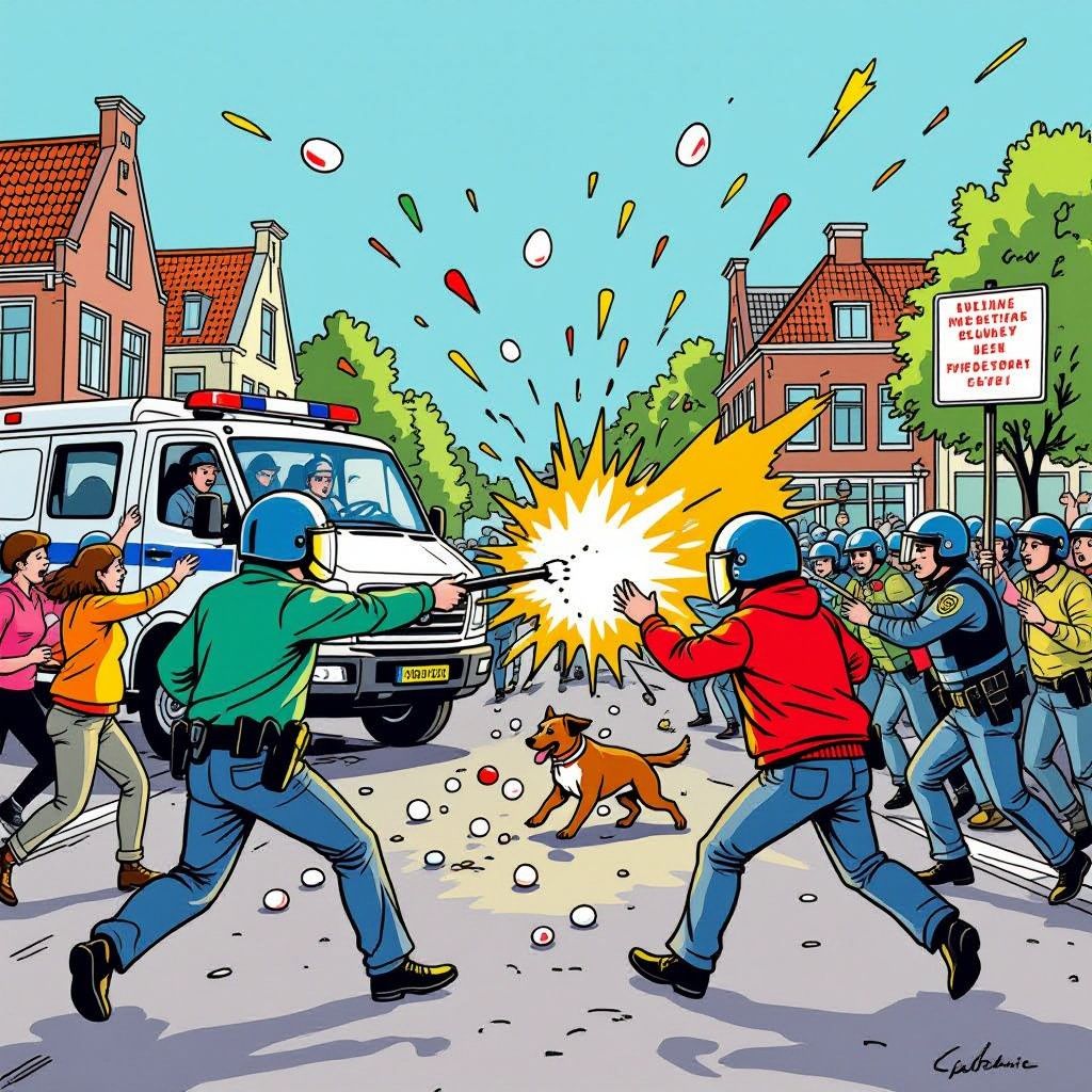 relletjes bij protest tegen asielzoekerscentrum in loosdrecht