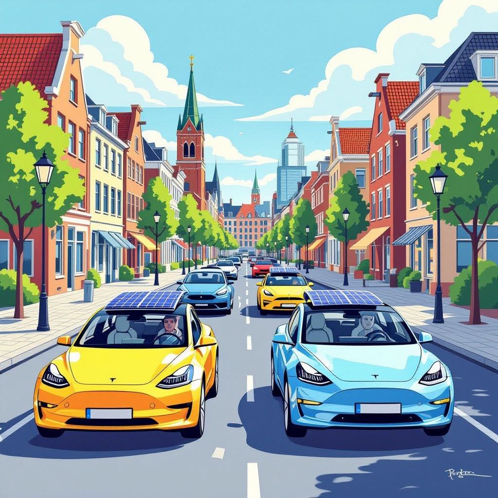 zonnepanelen op auto's kunnen stroomnet redden