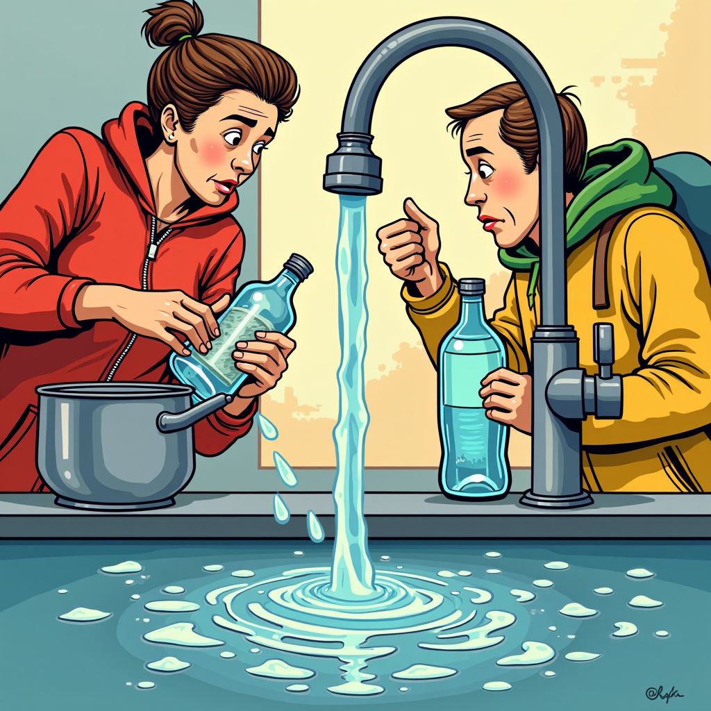 poepbacterie in het kraanwater: koken of flessenwater?