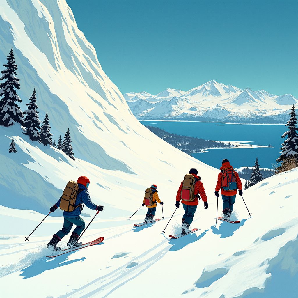 tieneringen achtervolgt lawine bij castle peak